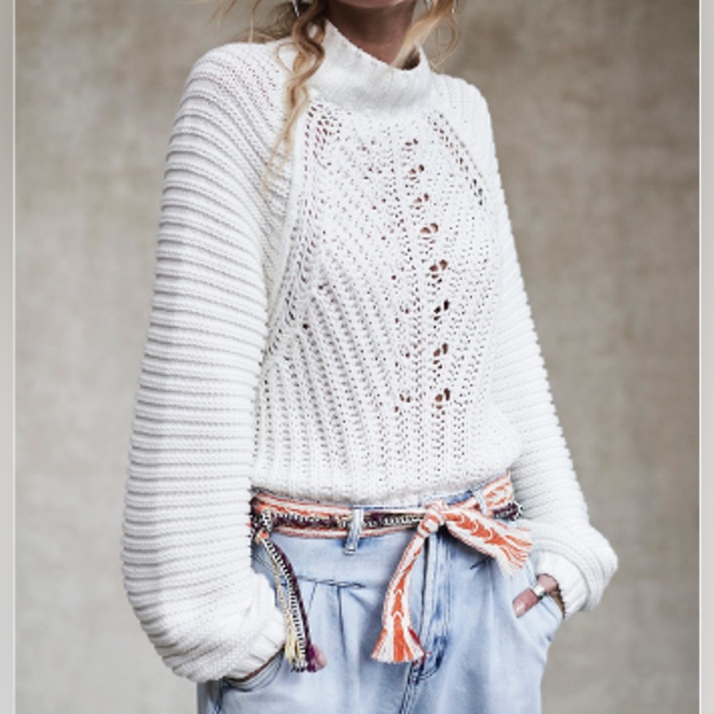 Free People Sweetheart Mock Neck Sweater